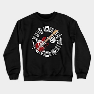 guitar  music  gift skeleton Crewneck Sweatshirt